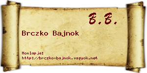 Brczko Bajnok névjegykártya